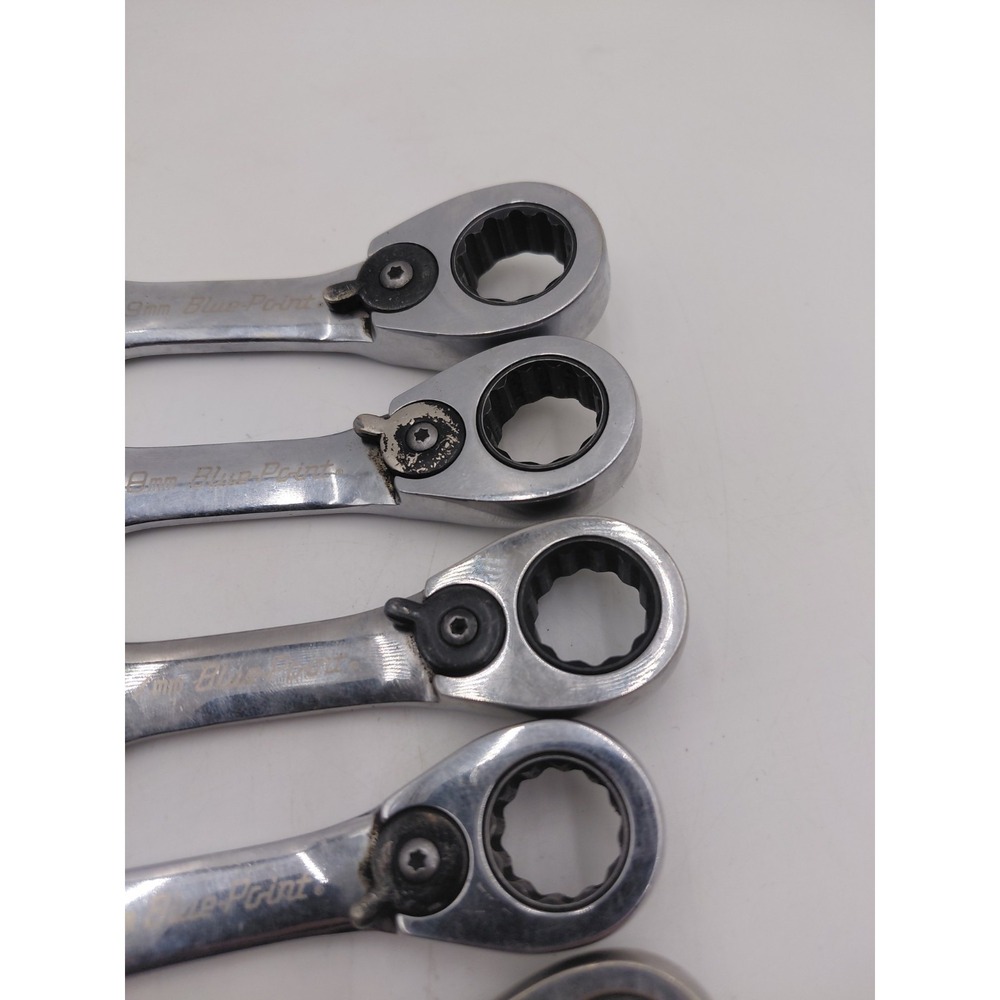 Blue Point 11 Piece Short Ratchet Wrench Set 8mm-19mm Mechanic Tools Garage - Picture 7 of 8
